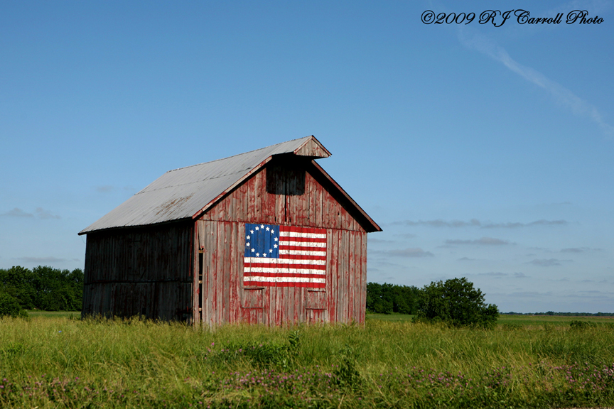 Patriotic Barn