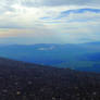 Magnificent panorama view from Mount Fuji