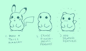 How to draw a standing draphibi