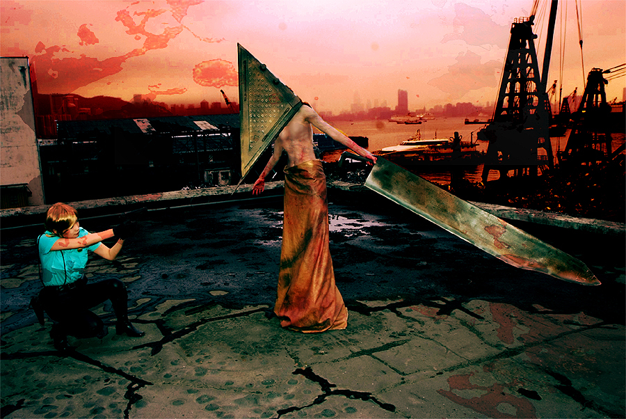 pyramid head (silent hill and 1 more) drawn by cloud_rad