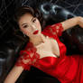 Ravishing in red silk