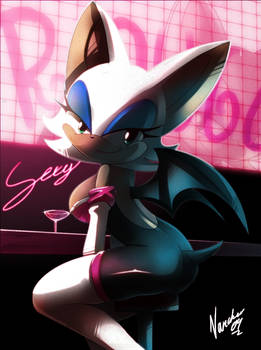 rouge the bat +sexy pose+