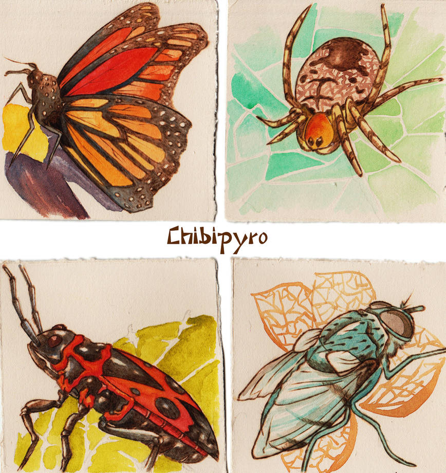 Paper Pyrography bugs by Moonyzier on DeviantArt