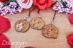 customizable wooden Guinea Pigs charms by Moonyzier
