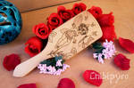 Little fairy wooden hairbrush by Moonyzier