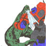 Godzilla vs Optimus Prime