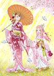 Sakura and Mebuki by Hanabi-Rin