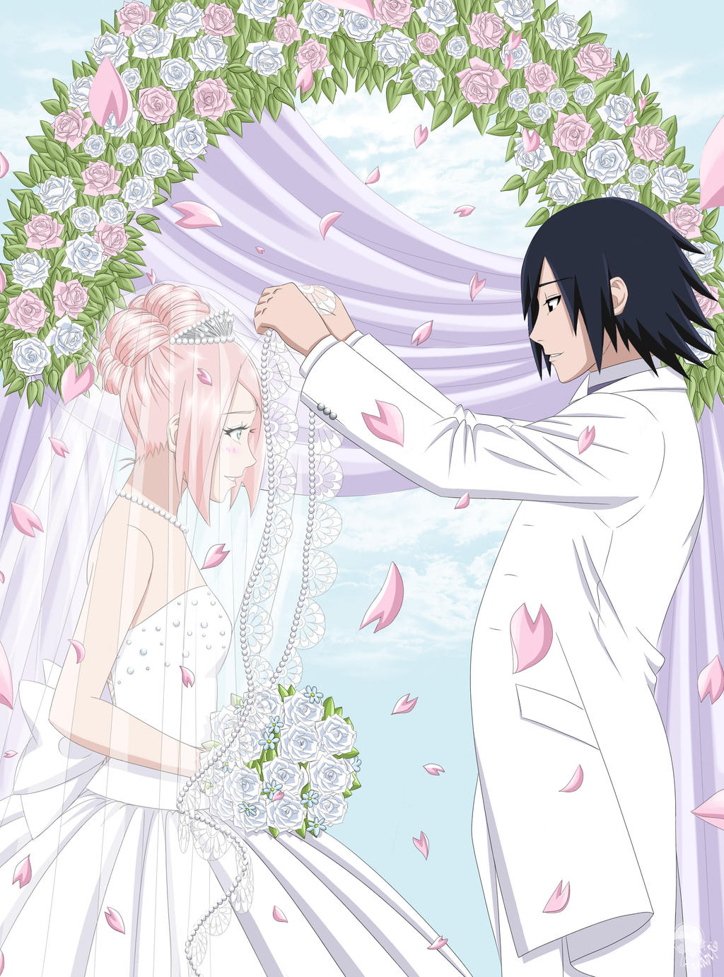 Uchiha wedding  Sakura e sasuke, Naruto fotos, Sasusaku