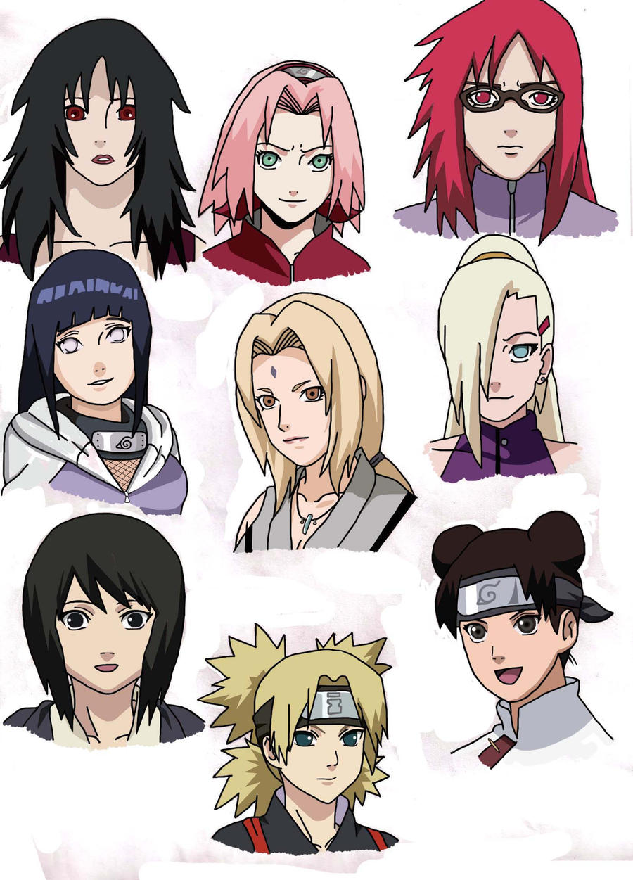 Naruto Characters Coloured By Gaara240497 On Deviantart D15 