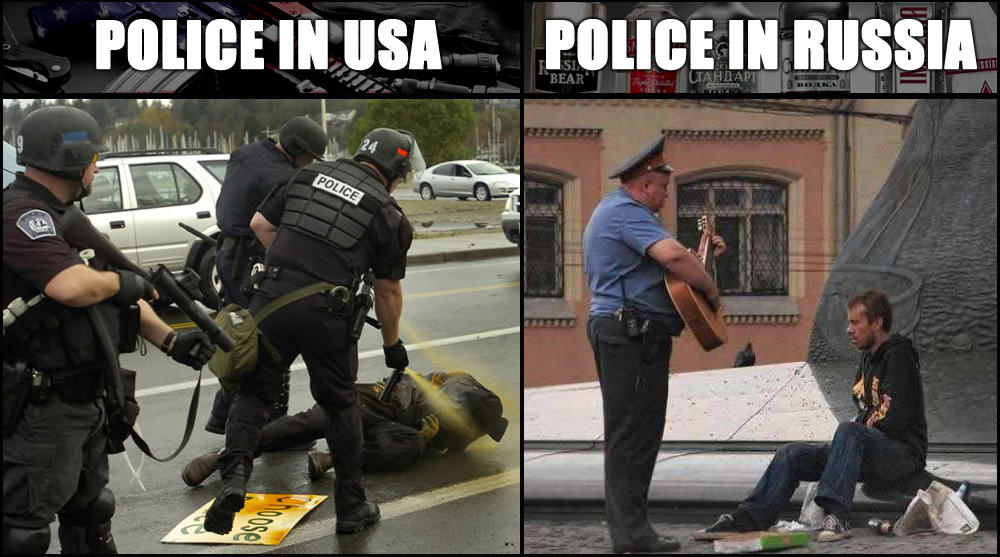 Как в сша называют забастовку полицейских. Полиция США И России. Мемы про американских полицейских. Мемы про полицию США. Полиция в Америке в России Мем.