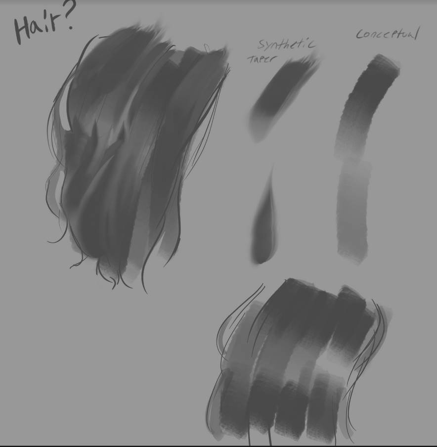 Hair texture experiment by SnagTheRabbit on DeviantArt