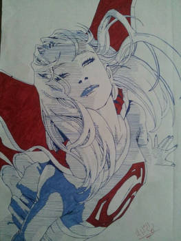 Supergirl Pop Art Ink