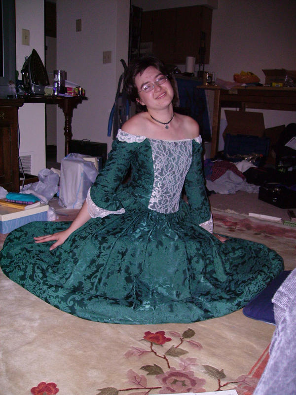 Brocade Ballgown Front Sit