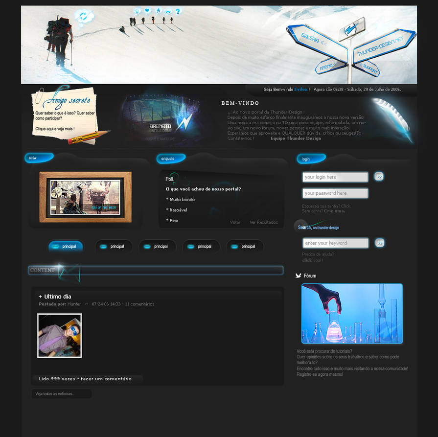 Thunder Design - Web Layout by evilex on DeviantArt