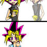 Yami Yugi and Yugi Muto