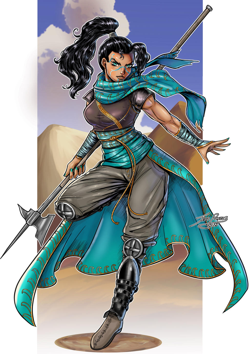Arabic Woman Warrior by JeroPastorArt on DeviantArt