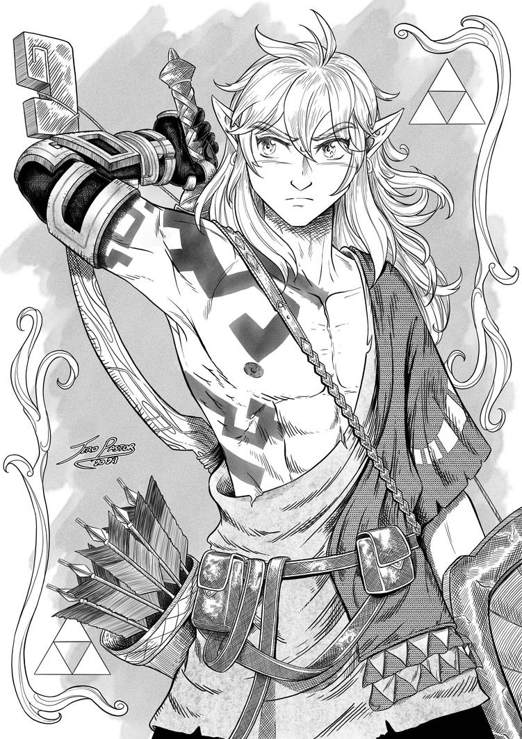 Link Tears of the kingdom (BnW) by JeroPastorArt on DeviantArt