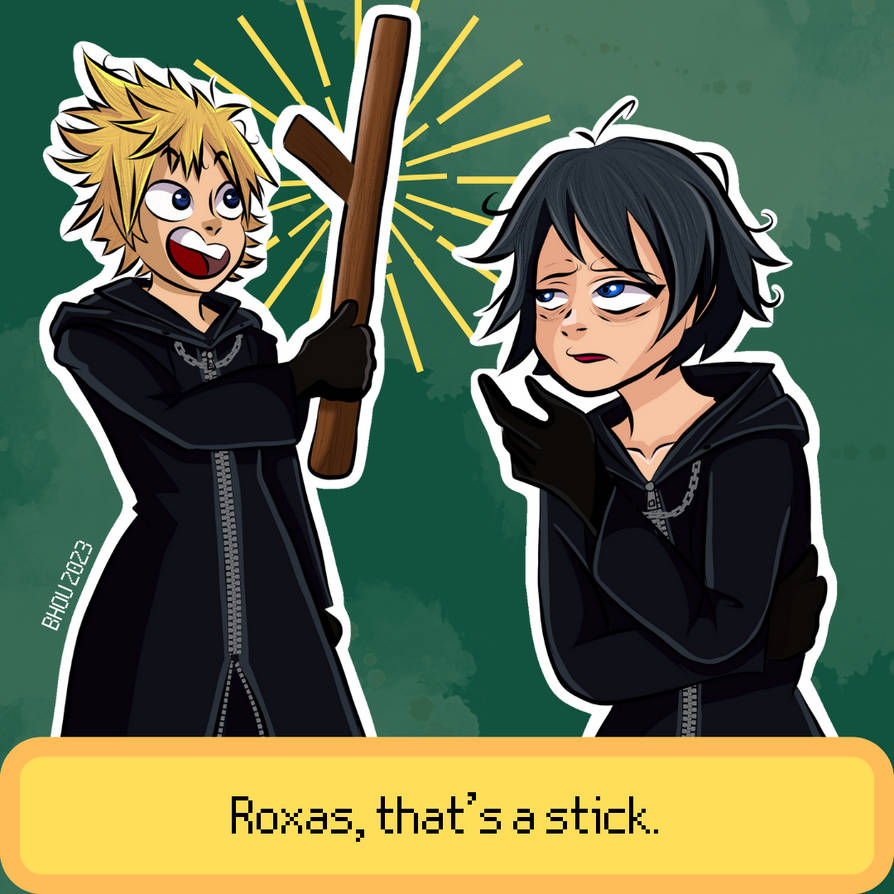 Roxas that's a stick... by blackholeofugly on DeviantArt