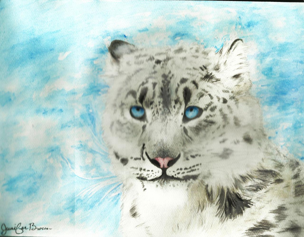 ~Watercolor Snow leopard~