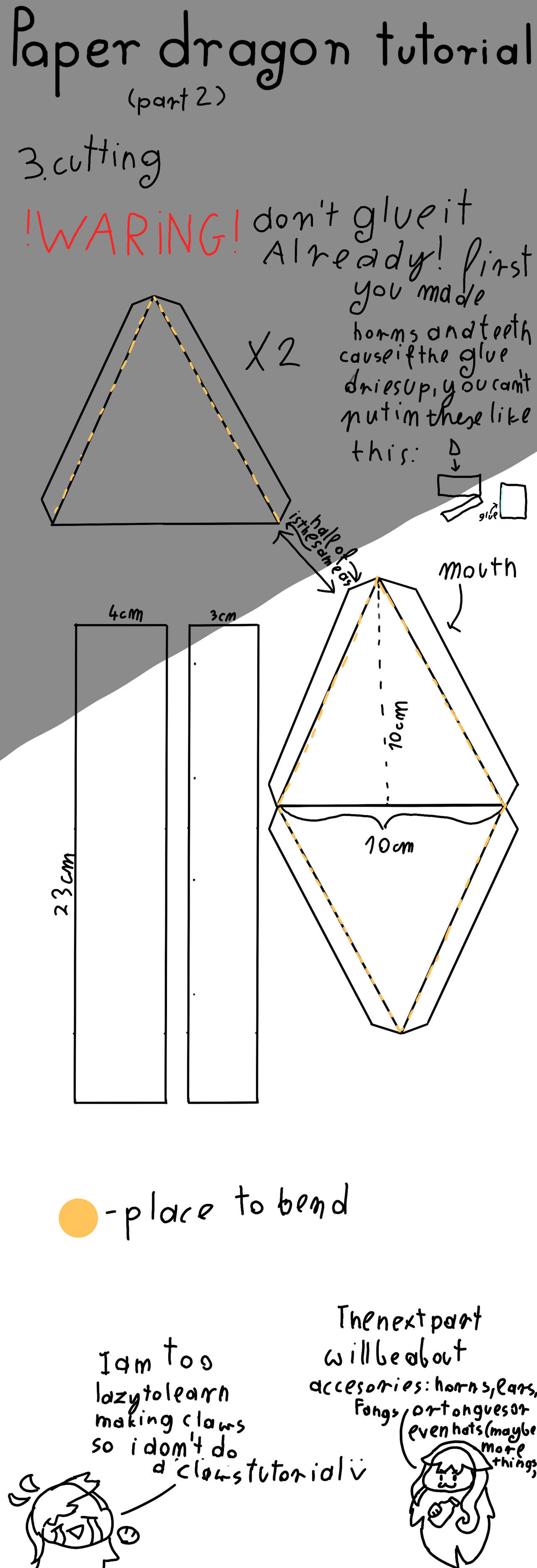 Paper dragon tuto part 2 by luni1000 on DeviantArt