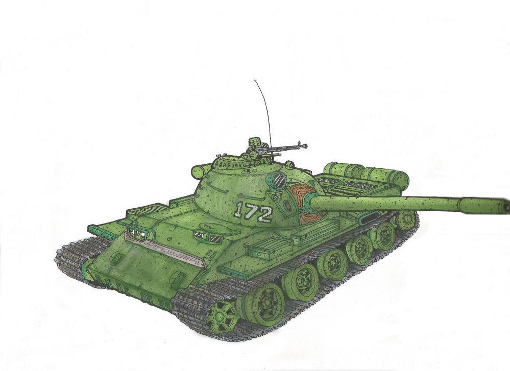 T55 Drawing T-55 Tank by ThunderVB on DeviantArt