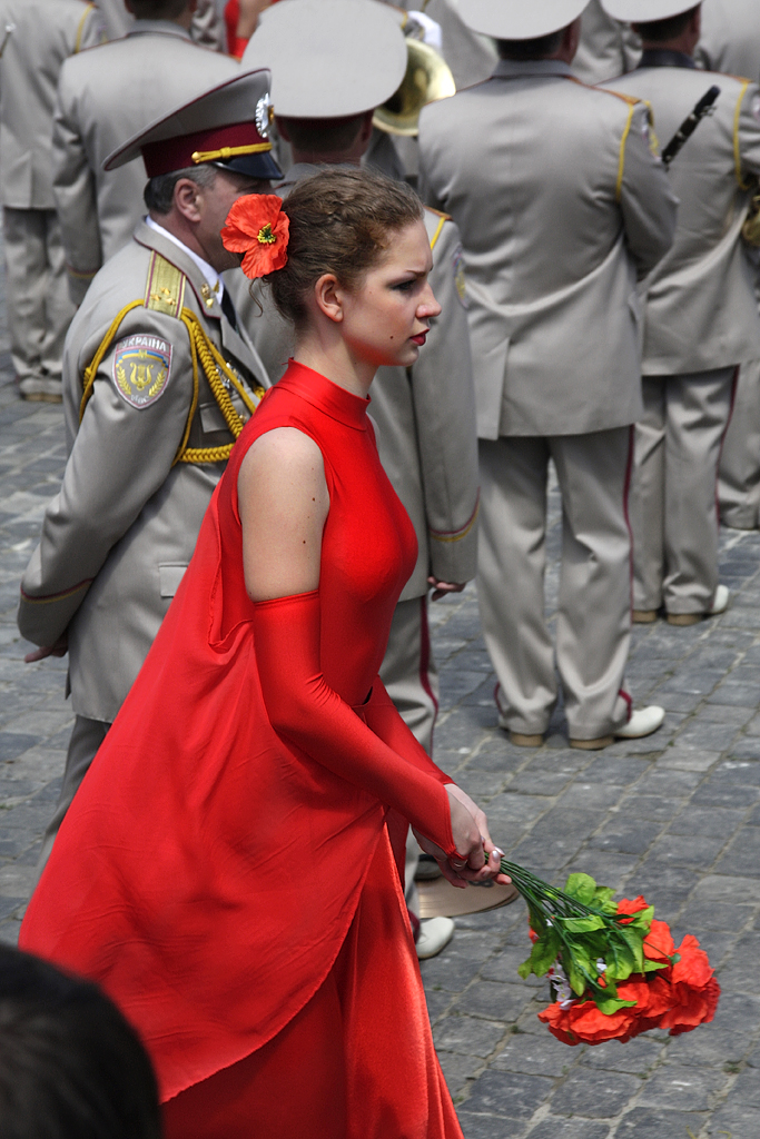 Lady in red