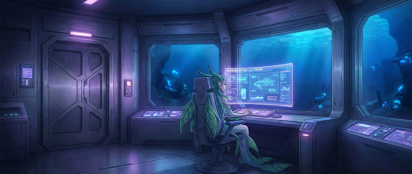 Custom Mini Computer Mermaid Plant Mermaid's Computer Room by SirenaSari on DeviantArt