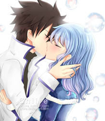 Gruvia Kiss || Fanart