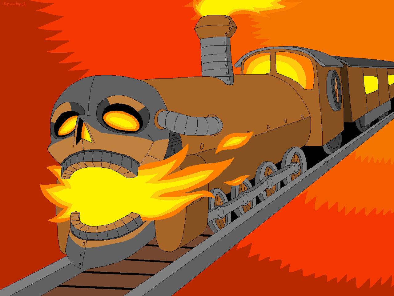 Scream Train Drawlloween 2019 - Day 18: Scream Train by TheStrawWitch on DeviantArt
