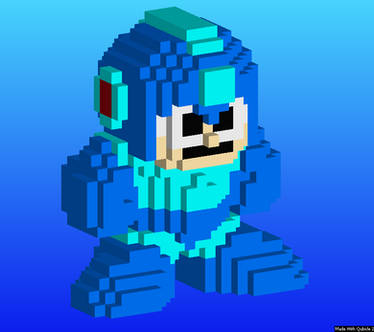Mega Man Voxel Statue