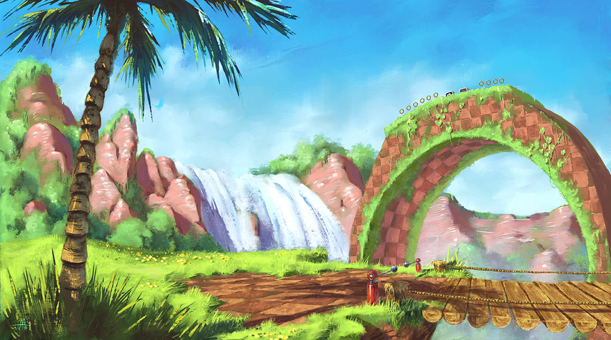 Green Hill Zone by Wilustra on DeviantArt
