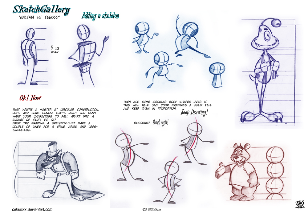 How to draw cartoon character desing