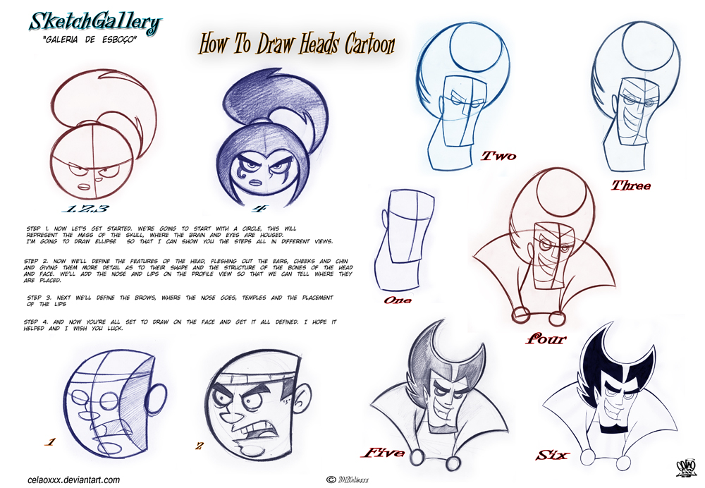 How to draw Cartoon head by celaoxxx on DeviantArt How to draw Cartoon head by celaoxxx on DeviantArt