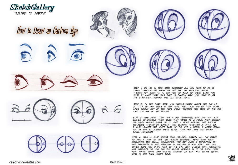 Drawing Stylized Eyes Anime Eye Design Stock Illustration