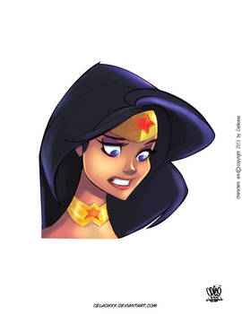 Wonder Woman Pin up head