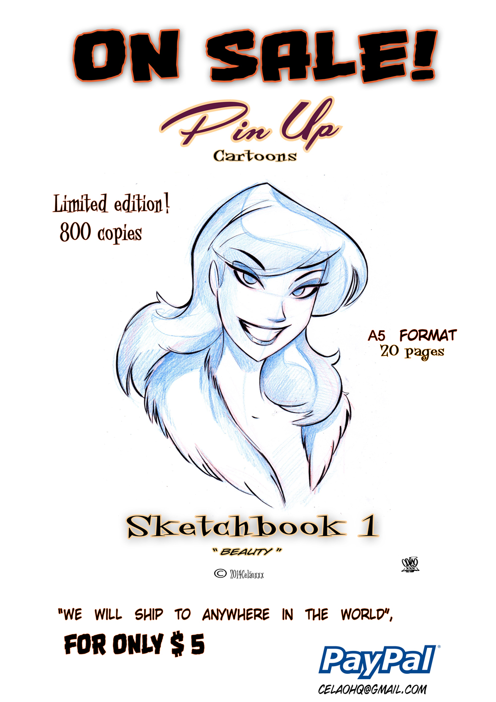 Pin up cartoon book for sale One dollar