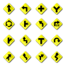 Yellow Road Signs