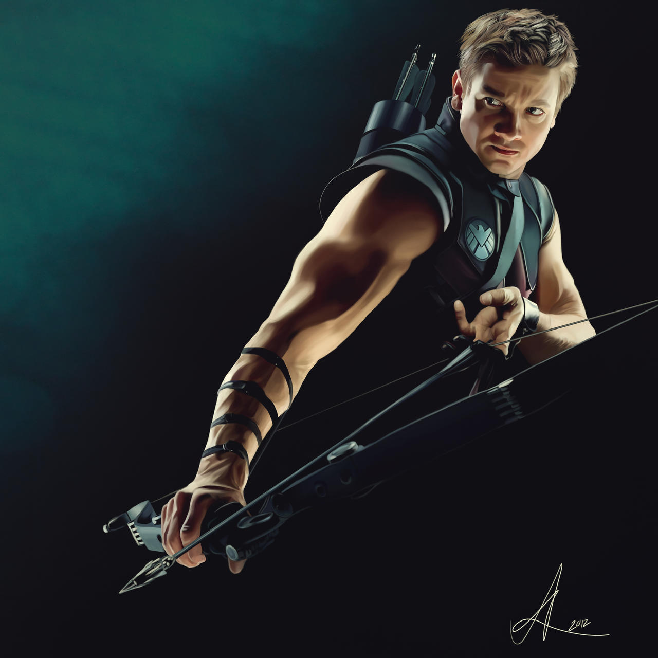 Hawkeye - Digital Painting + Steps by nataliebeth