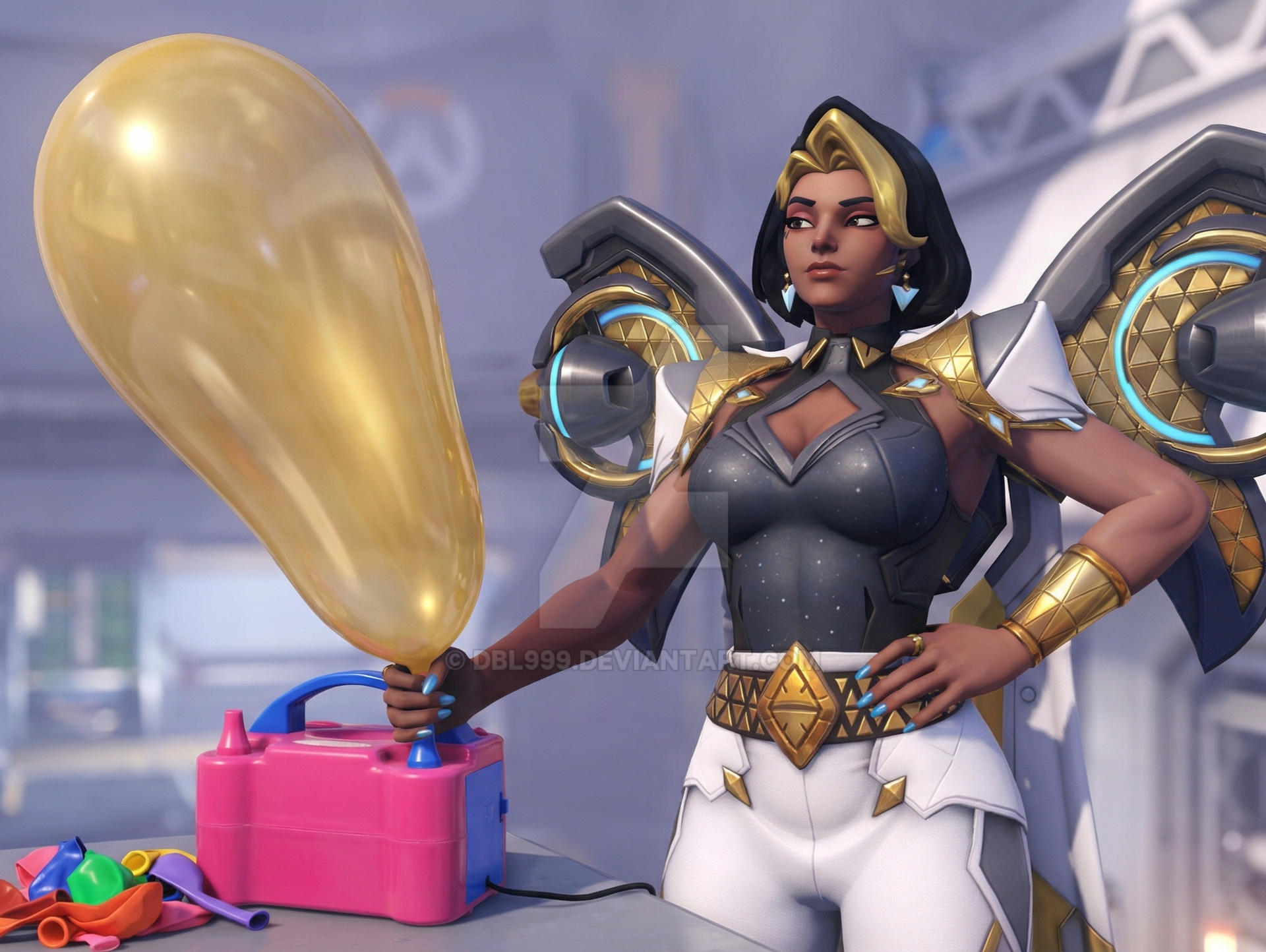 Overwatch Inflatioon Domina (Overwatch) pump inflating balloon by DBL999 on DeviantArt