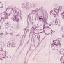 Random Kirby+MK doodles