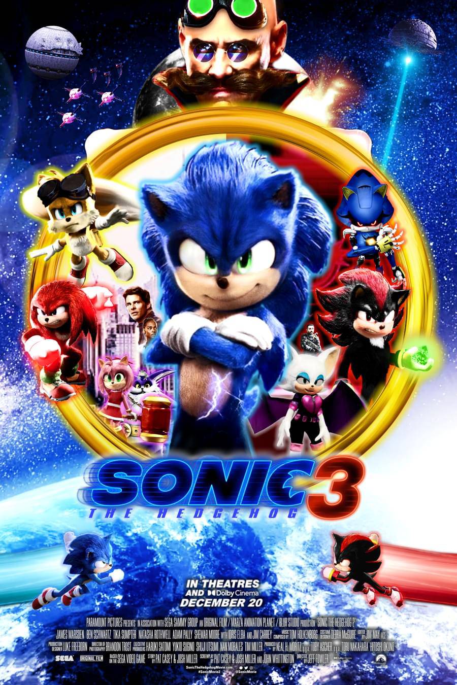 Posters do filme Sonic 3  Filmes, Poster, Desenhos