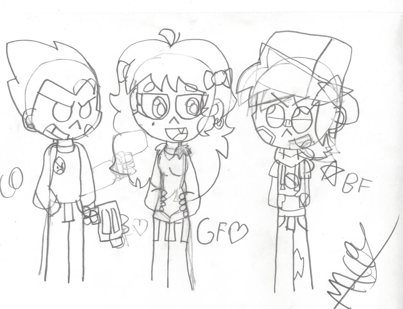 Funkin' in August 01 - BF, GF, and Pico by ElectricSakura16 on DeviantArt