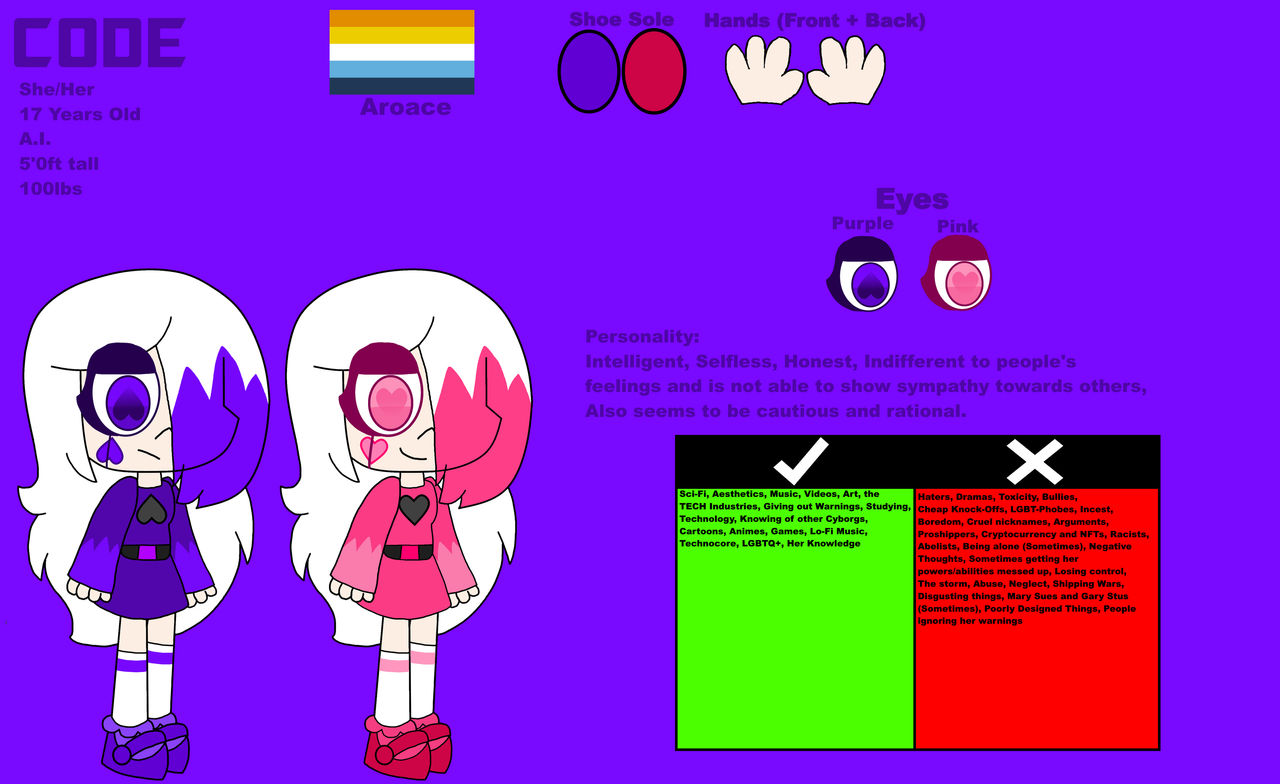 Code (New OC) Reference Sheet by ElectricSakura16 on DeviantArt
