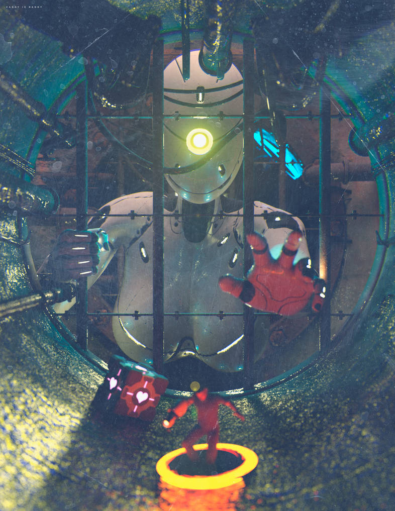 Glados Explodes GladOS by CaddyIsRaddy on DeviantArt
