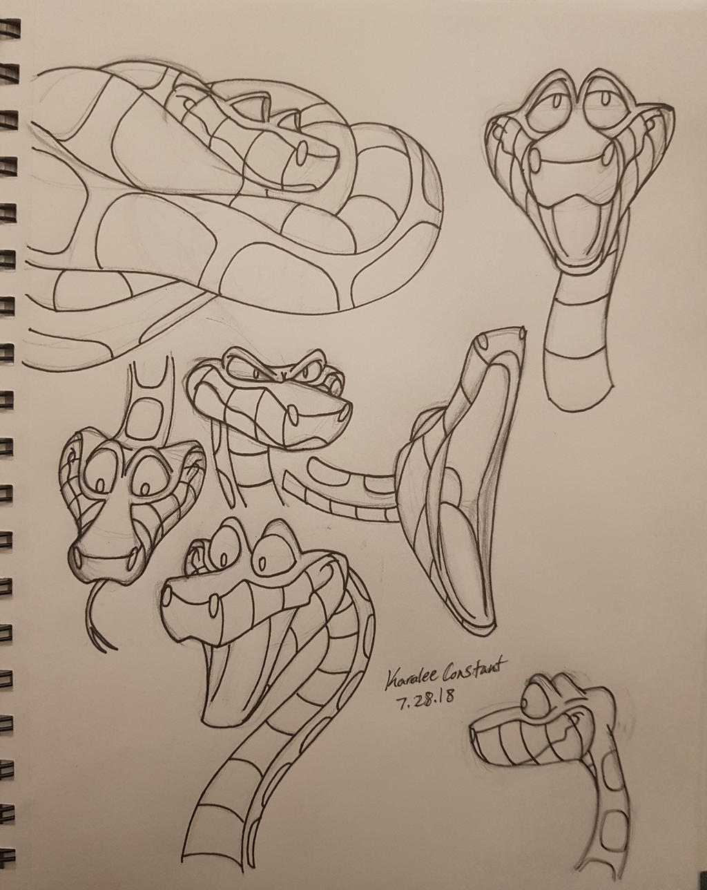 Kaa Python Colouring In Kaa (practice sketches) by TheArtisticNaga on DeviantArt