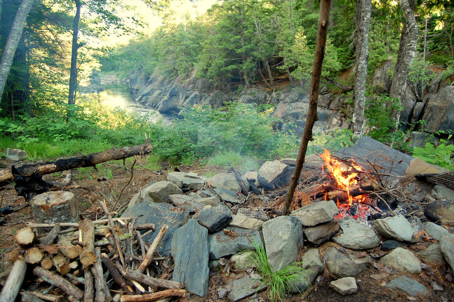 Campfire on the Piscatiquis