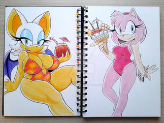 Sketchbook: Rouge and Amy