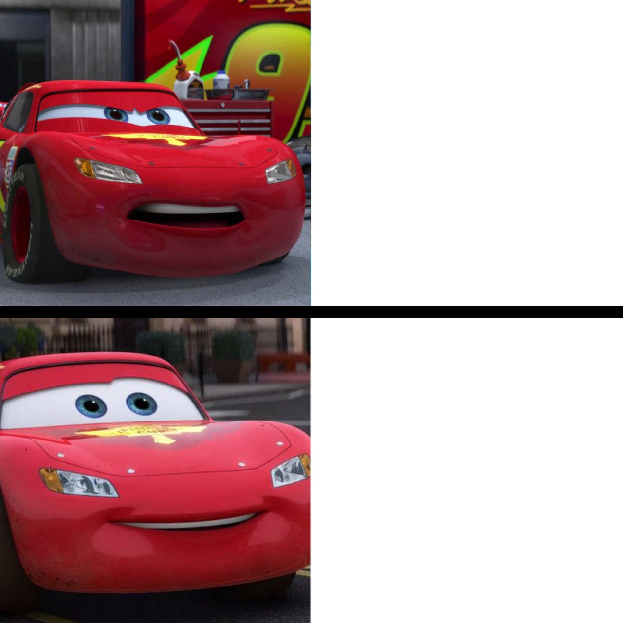Lighting McQueen drake meme by mrchoo111 on DeviantArt