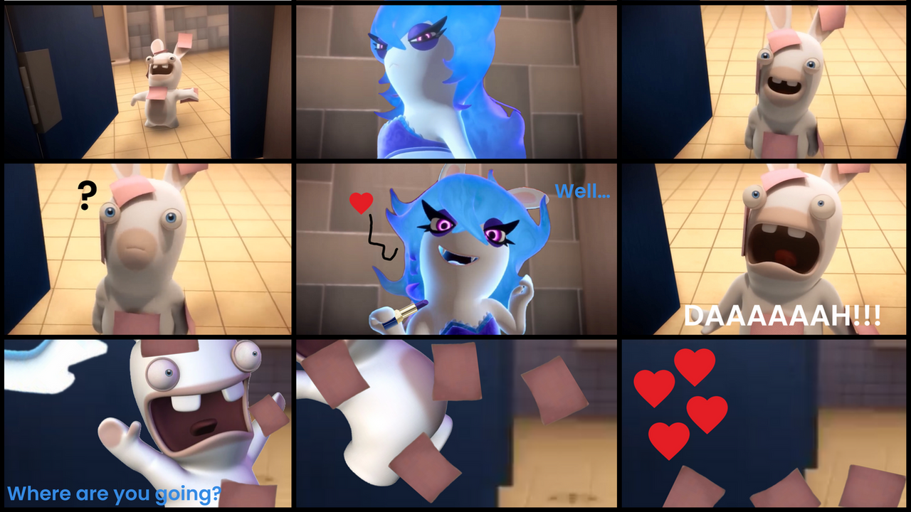 Deviantart Sad Rabbids Rabbids get kisses by midnite by mrchoo111 on DeviantArt