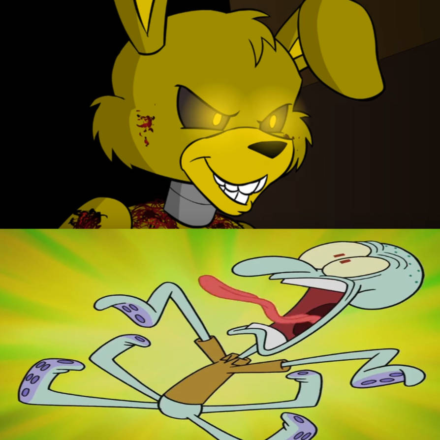 Spring Trap Scared Face Squidward is scared of Springtrap by mrchoo111 on DeviantArt